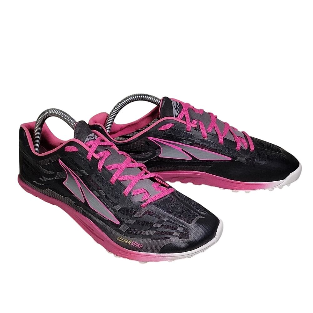 Altra Tuscarora X Spike Pink and Black Running Shoes Womens 10 Mens 8.5 NEW
